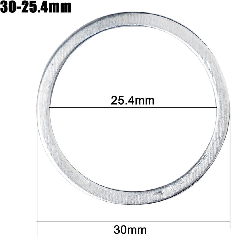 Circular Saw Blade Reduction Ring Adapter Set 30 to 25 4mm Metal Bushing for Bench Handheld Saws - Image 5