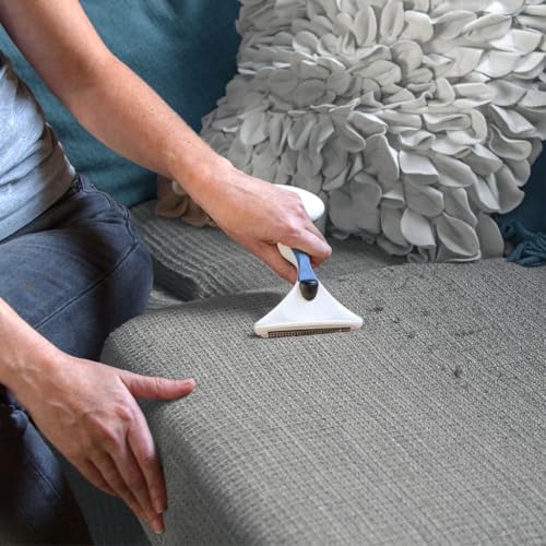 GLEENER Battery-Free 4-in-1 Fabric Shaver & Lint Brush | Ultimate Fuzz Remover | Adjustable Depiller Lint Remover for Clothing & Furniture (Slate Blue) - Image 4