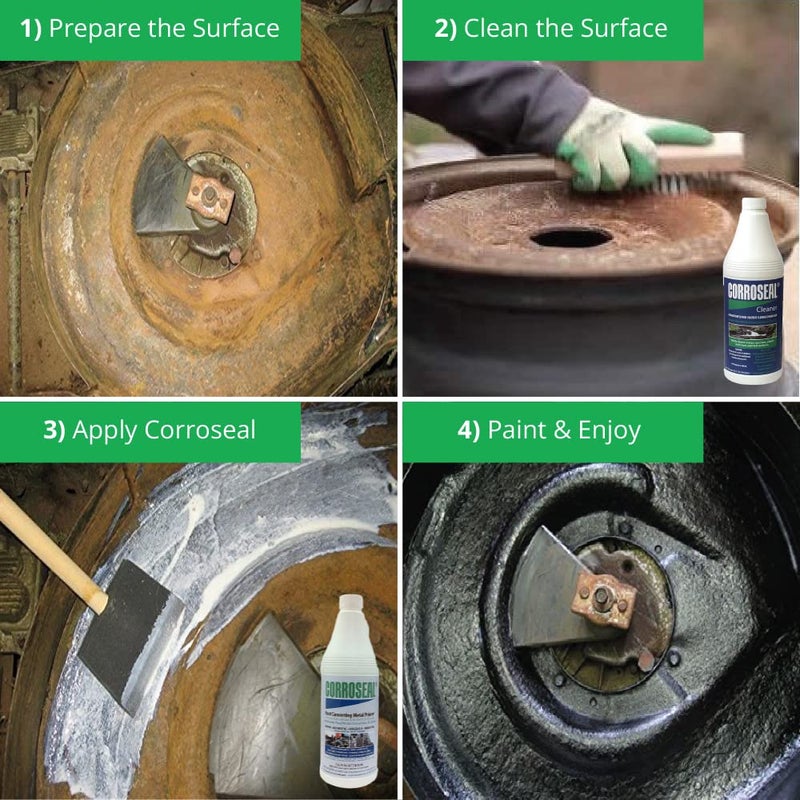 Corroseal Rust Converter & Metal Primer â€“ Stops & Prevents Corrosion on Metal, Pro-Grade Rust Inhibitor for Cars, Trucks, Trailers, Marine & Industrial Equipment, 1 Gallon - Image 5