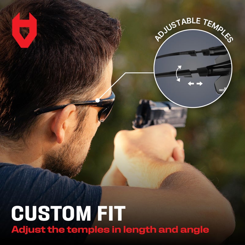 NoCry Anti-Fog Safety Sunglasses for Men with Scratch Resistant Lenses â€” Tinted Safety Glasses for Construction with 100% UV Protection â€” ANSI Z87.1 Work Sunglasses with Adjustable Temples & Nose Pad - Image 5