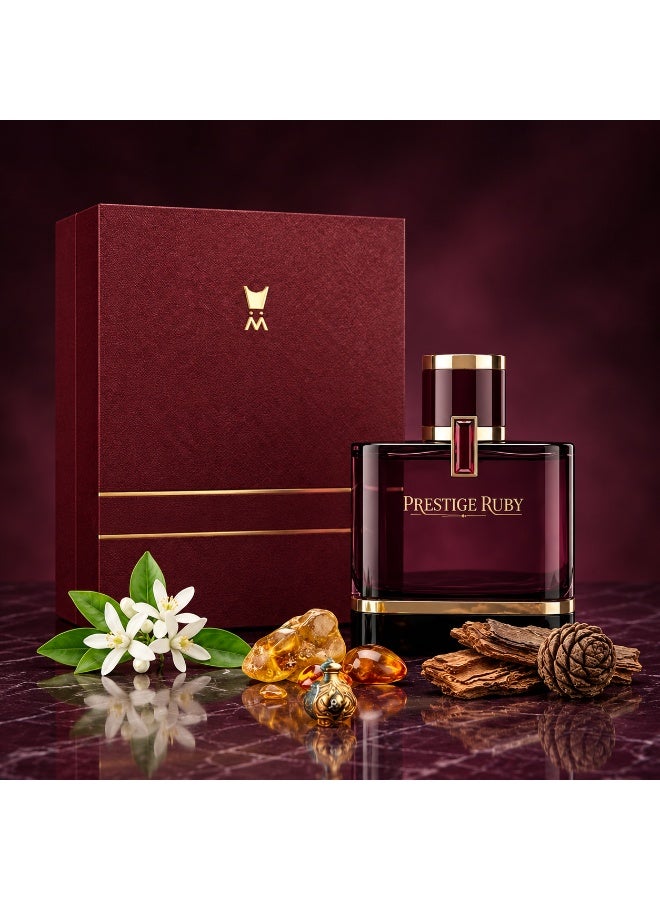 Al majed oud original Prestige Ruby Unisex Luxury Fragrance Set - 100ml Perfume & 10ml Essential Oil - Image 4