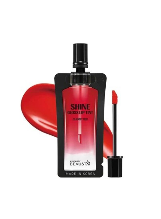BEAUSTA Shine Glossy Lip Tent Cherry Red  10*4ml