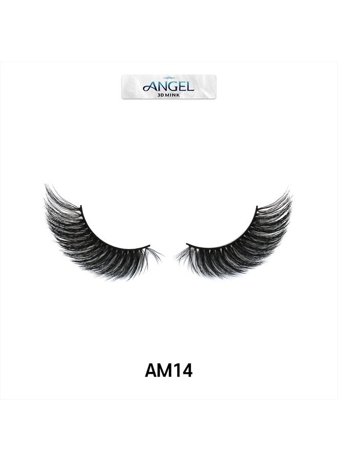 Laflare 3D MINK ANGEL Eyelashes, Soft, Feather-Light, Double-Layer, Voluminous, Glamorous, Fluffy, Striking Look, Reusable Premium Quality False Mink Lashes (AM04) - Image 2