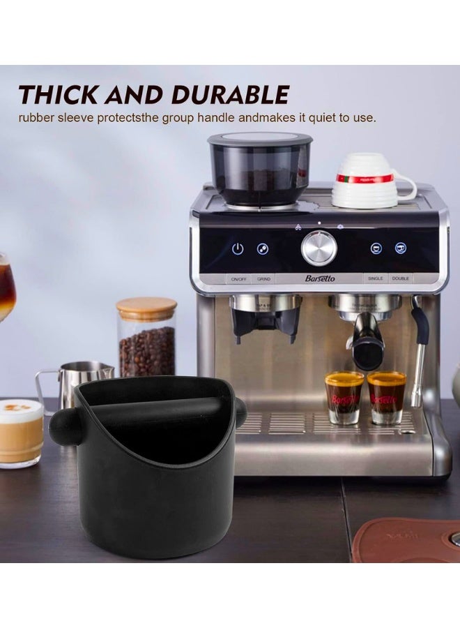 Chase Up Coffee Grounds Bucket Espresso Knock Box Anti Slip Coffee Grind Dump Bin Waste Bin With Detachable Knock Bar For Home or Coffee Shop, Black - Image 2