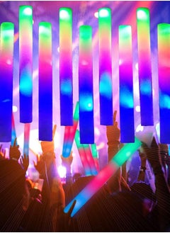 Vitacelli Glow Sticks Bulk Glow in The Dark Party Supplies, LED Foam Sticks with 3 Modes Colorful Flashing Light Up Toys for Party Birthday Wedding Concert 50-PCS  - Image 3