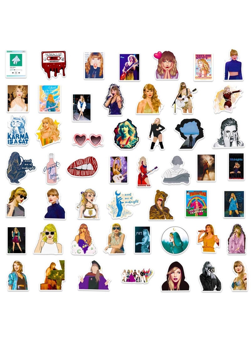 SOLARAE Taylor Swift Album Stickers - 100 Vinyl Folklore Stickers for Teen Girls, Perfect for Laptops, Hydro Flasks, Skateboards, and Travel Cases. Ideal for Pop Music Fans! - Image 3
