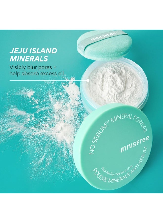 إنِّسفري بودرة إنيسفري (Innisfree) المعدنية المطفية الخالية من الزيوت – بودرة تثبيت سائبة كورية للتحكم في الدهون واللمعان | تساعد على تمويه الخطوط الدقيقة والعيوب | تركيبة خفيفة بلمسة نهائية طبيعية مطفية | متوفرة بالحجم الكبير والبودرة المضغوطة - Image 2