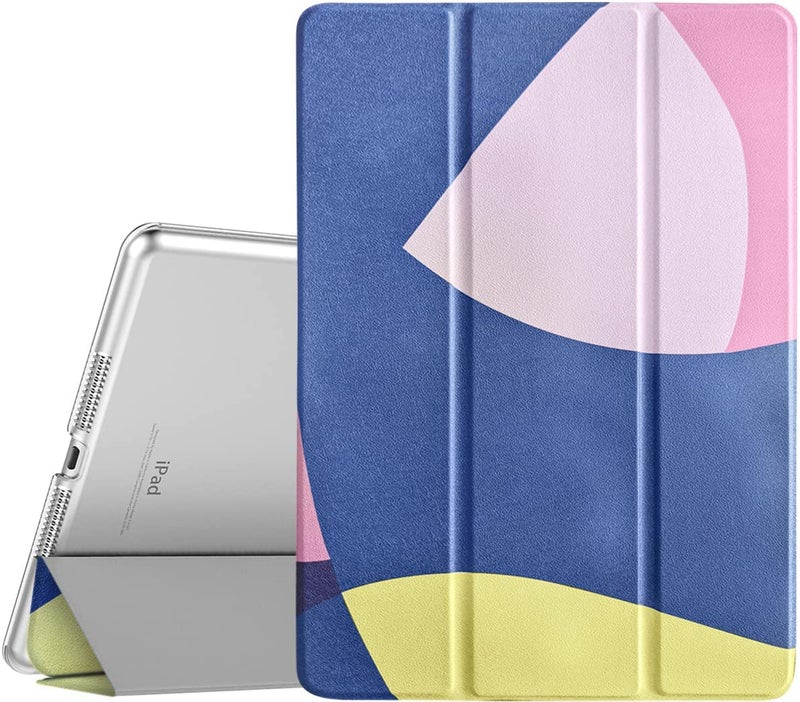 Moca Compatible Smart Flip Cover Case for iPad 9.7 inch 2017 2018 iPad 5th 6th Generation A1893 A1954 A1822 A1823 Smart Case Cover (Colour Blocks, iPad 9.7 inch 2017/2018 Launched) - Image 1