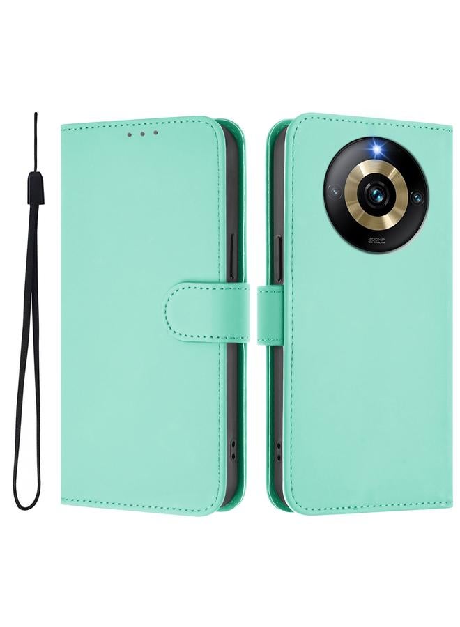 اس-توب جراب لهاتف Realme Narzo 60 Pro، جراب هاتف من الجلد بلون سادة مع حبل تثبيت - Image 2