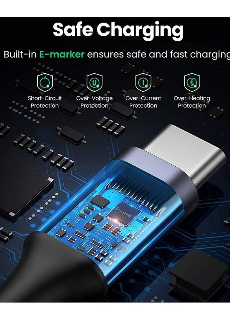كابل USB-C إلى USB-C 100 واط - كابل نقل بيانات عالي السرعة Type-C 3.1 Gen 2 (1م) - Image 3