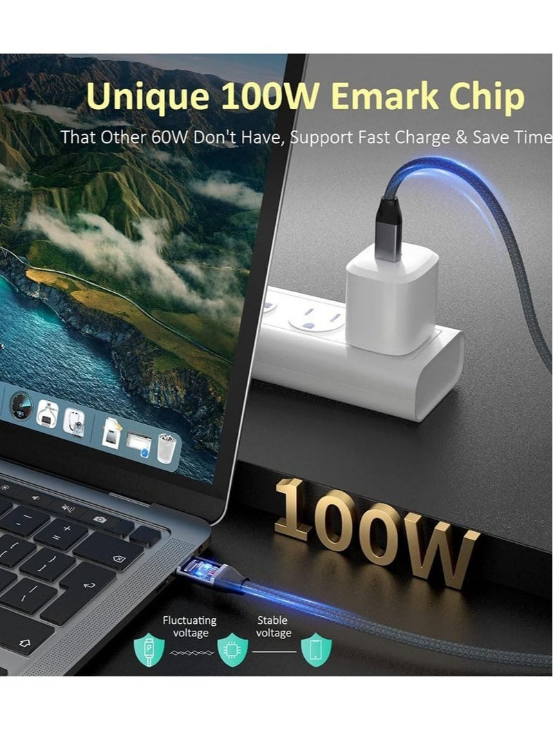 كابل USB-C إلى USB-C 100 واط - كابل نقل بيانات عالي السرعة Type-C 3.1 Gen 2 (1م) - Image 4