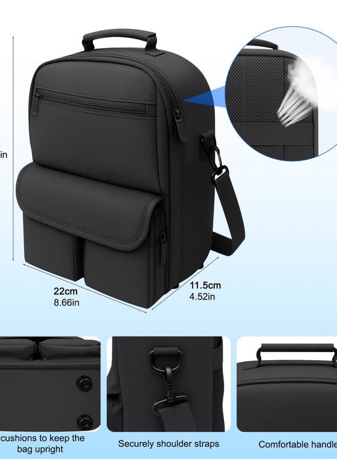 YRXVW Carrying Case Compatible with Meta Quest 3 and Accessories, Hard Travel Bag for Lightweight and Headset and Touch Controller and Headstrap VR Accessories (Black) - Image 4