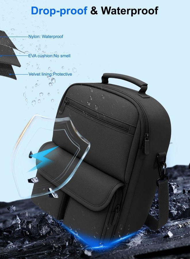 YRXVW Carrying Case Compatible with Meta Quest 3 and Accessories, Hard Travel Bag for Lightweight and Headset and Touch Controller and Headstrap VR Accessories (Black) - Image 5