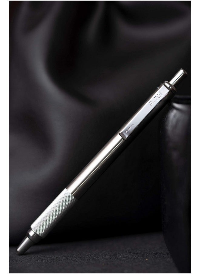 ZEBRA Zebra Pen 29411 Model F-701 Pack of 3 All Metal Retractable Ballpoint Pens; Heavy Duty Stainless Steel Barrel; Fine Point; 0.8mm; Black Ink  - Image 5