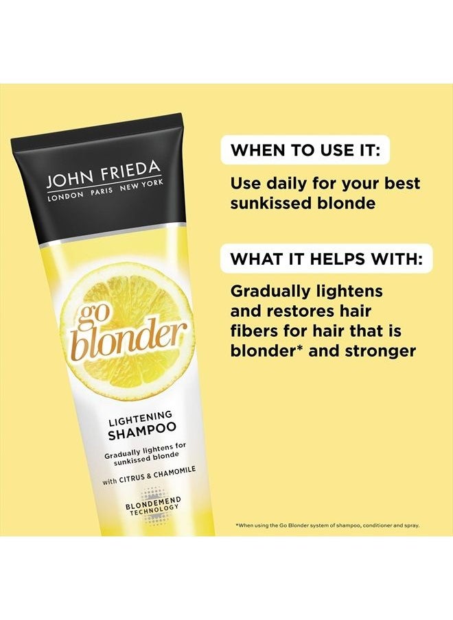 John Frieda - Sheer Blonde Go Blonder Shampoo, Gradual Lightening Shampoo, 8.3 oz, with Citrus and Chamomile, featuring our BlondMend Technology 8.3Oz Bottle - Image 1