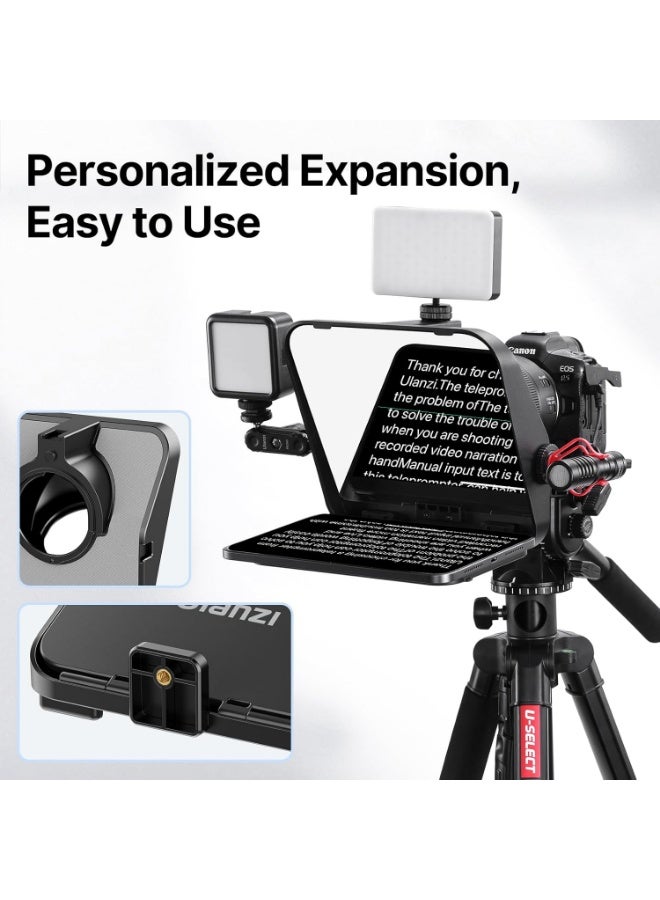 Ulanzi RT02 Universal Teleprompter with Remote Control for Tablets and Smartphones - Image 2