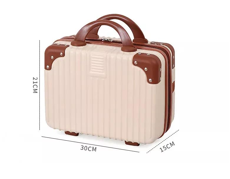 Jecrina Portable Mini Travel Bag 14 Inch Fashionable Organizer Small Luggage Cosmetic Bag Multi-Compartment Travel Case for Women & Girl (Design) - Image 2