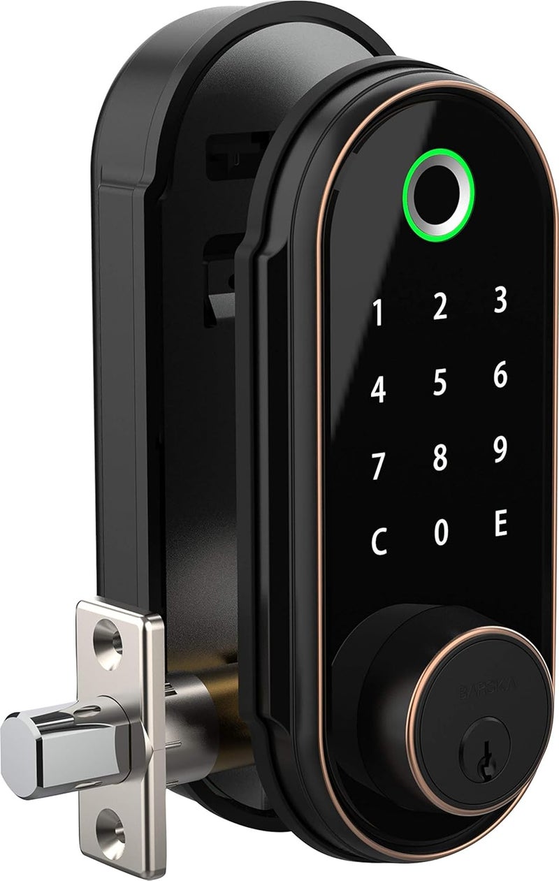 BARSKA BARSKA EA13580 Advanced Digital Fingerprint Biometric Keypad Security Door Lock for Keyless Entry - Image 1