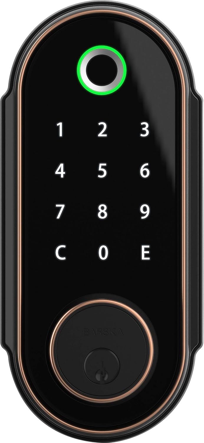 BARSKA BARSKA EA13580 Advanced Digital Fingerprint Biometric Keypad Security Door Lock for Keyless Entry - Image 2