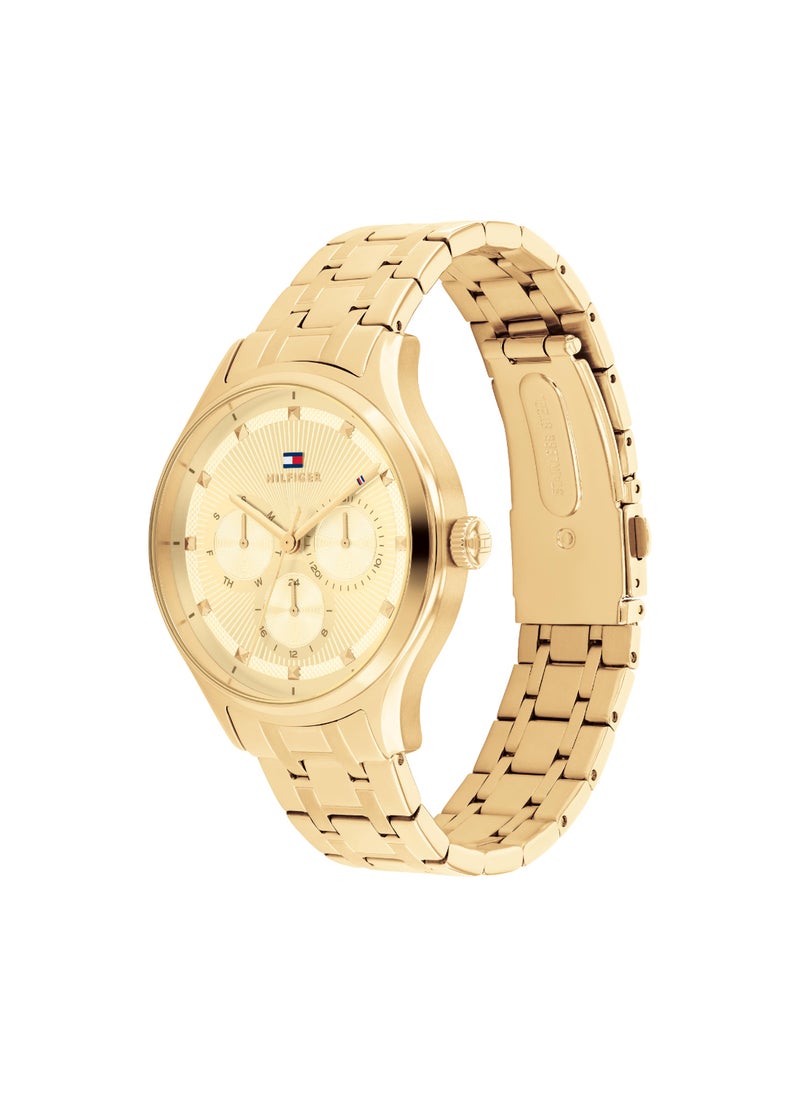 TOMMY HILFIGER ROUND ANALOG WOMEN'S CHAMPAGNE CASE WATCH - 1782751 - pzsku/Z8729C315947D79EA23A5Z/45/_/1738736863/50870a5f-6254-40c5-bb07-4ae45b14a006