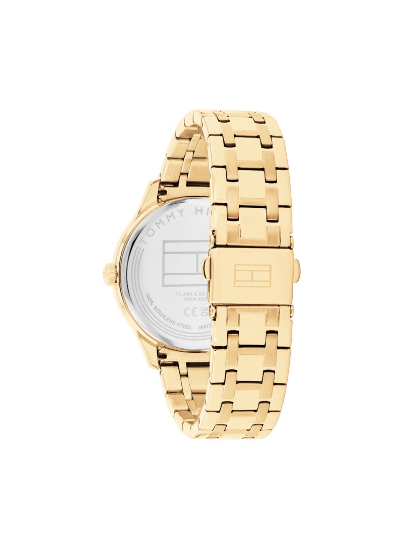 TOMMY HILFIGER ساعة نسائية أنالوج دائرية بحالة شامبانيا - 1782751 - Image 3