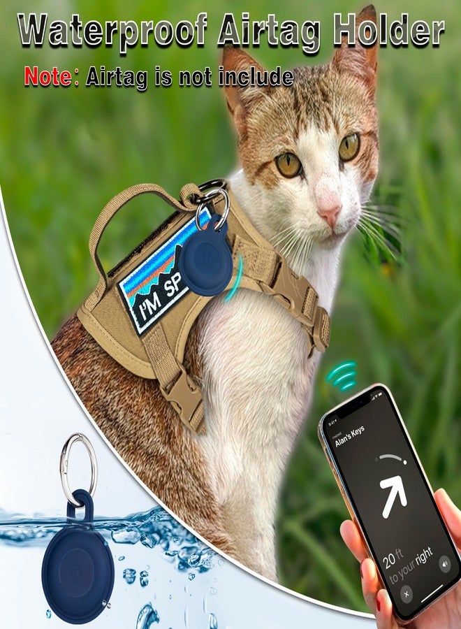 nanappice Tactical Cat Harness for Walking, Adjustable Escape Proof Pet Vest for Large Cat,Easy Control Breathable Cat Vest with Handle，Molle Patches (Khaki, L) - Image 5