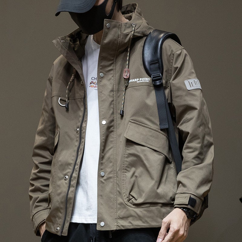 Coil Jacket Men'S 2024 Fashion Brand Thickened Boys Plus Size Cotton Coat Men'S High-End Hooded Windbreaker - Image 2