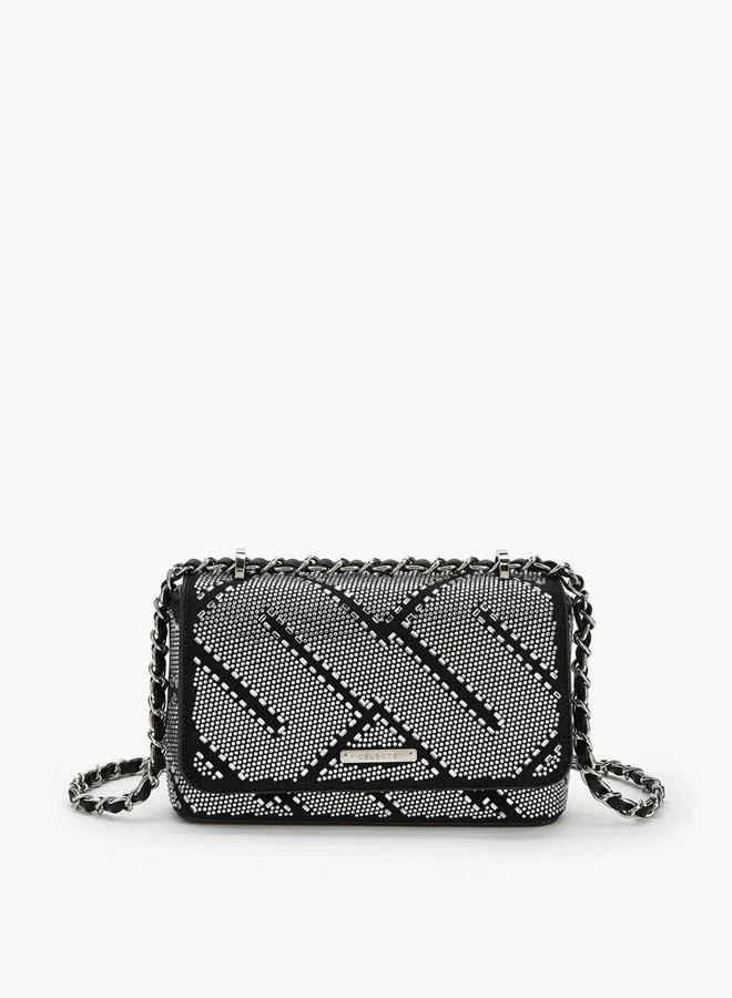 Celeste Embellished Crossbody Bag with Chain Strap