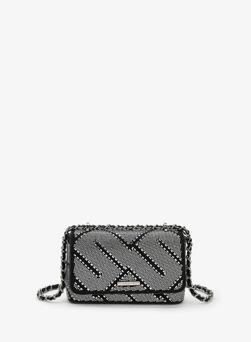 Celeste Embellished Crossbody Bag with Chain Strap