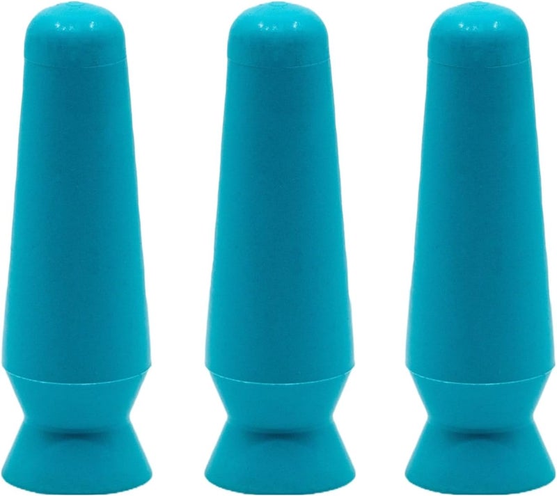 DMV Scleral Cup Large Contact Lens Handler - Inserts Scleral Contact Lenses and Prosthetic Eyes (Ventless) - Pack of 3 Light Blue - Image 1