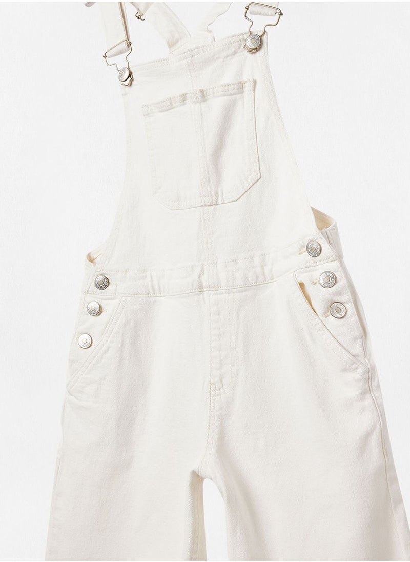 MANGO Youth Solid Dungaree  - Image 3