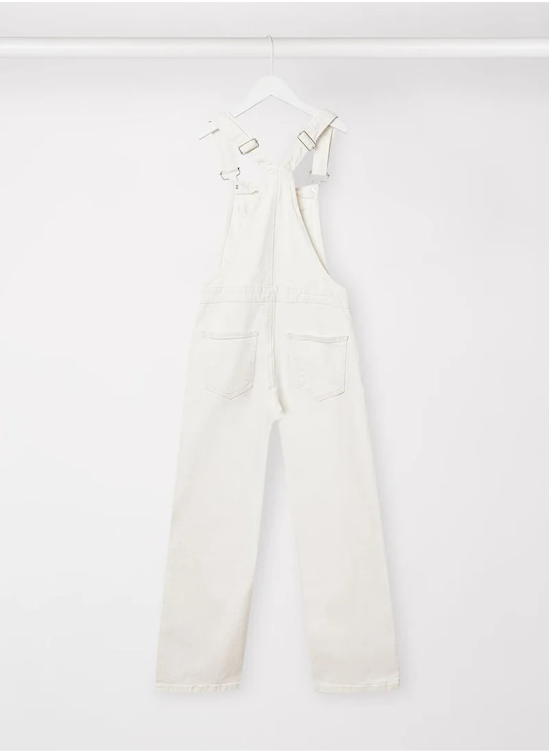 MANGO Youth Solid Dungaree