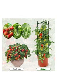 Tomato Cage, Premium Tomatoes Plant Stakes Support Cages Trellis for Garden and Pots, Multi-Functional Climbing Vegetables Cages Trellis, 51 inches, 3 Pcs