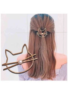 Yheakne Yheakne Hair Clip, Silver Hair Barrette Pin, Cat Lover Gifts, Hair Accessories for Women and Girls Alloy and Crystal, Vintage, 1 Piece 