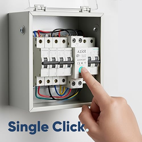 Aziot 1P 63A WiFi Smart Circuit Breaker with Power Monitoring, Remote & Voice Control | Compatible with EV Chargers, Geysers, Water Pumps, Room Heaters, and Heavy-Duty Appliances | SmartLife App - Image 3