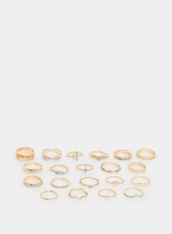 Styli Golden Multipack Ring Set
