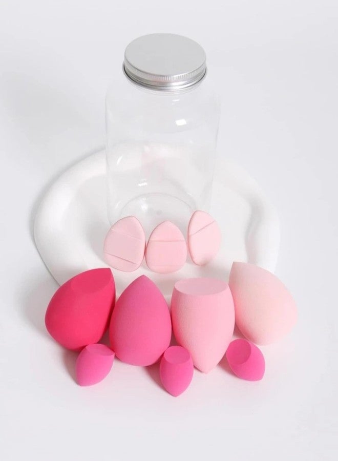 FEELHIGH مجموعة إسفنجات التجميل المثالية: 10 قطع مع علبة تخزين - تتضمن 4 إسفنجات تجميل، و3 إسفنجات تجميل صغيرة، و3 إسفنجات صغيرة للأصابع لتطبيق مكياج مثالي - Image 3