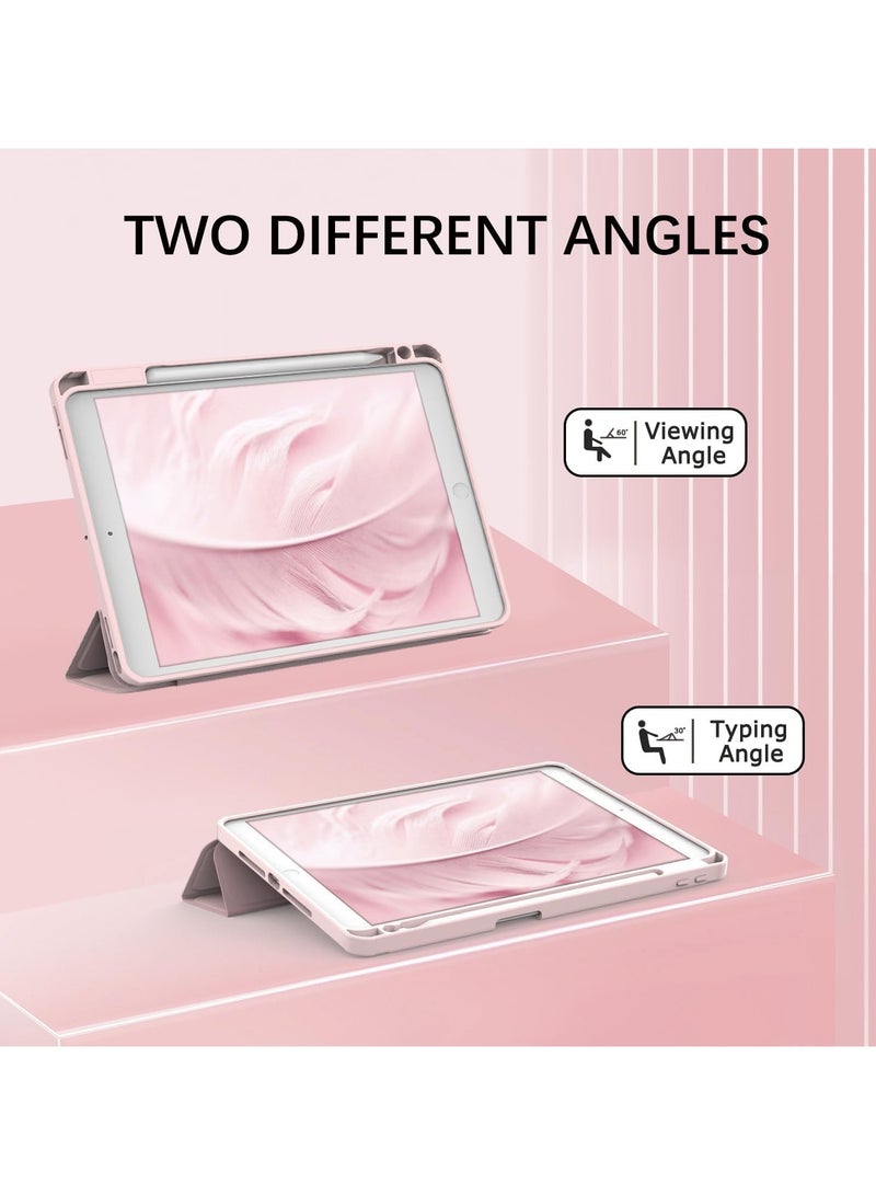 DUSALA Case for iPad Pro 10.5-Inch and iPad Air 3 (10.5-Inch 2019, 3rd Generation) with Pencil Holder, Slim Stand Protective Cover with Clear Transparent Back Shell for iPad Pro 10.5 inch Tablet, Support Auto Wake/Sleep, (Pink) - Image 5