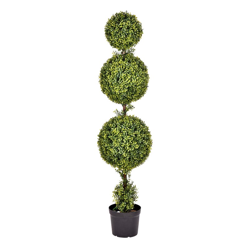 Vickerman Vickerman Everyday 5 Artificial Potted Triple Ball Boxwood Topiary  Lifelike Home Or Office Decor  Premium Faux Potted Tree  Maintenance Free Plant 