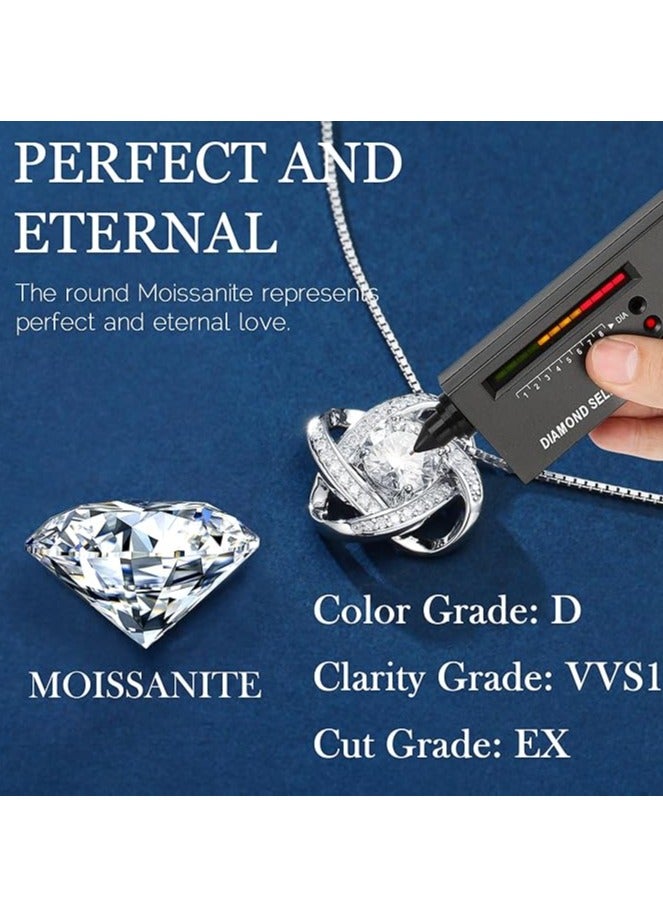 Mothers Day Gifts for Wife- Birthstone Necklace Gifts for Women, Love Knot Necklaces for Women 925 Sterling Silver Anniversary Valentines Mothers Day Birthday Gifts Jewelry for Women Wife Mom Girlfriend Her - Image 3