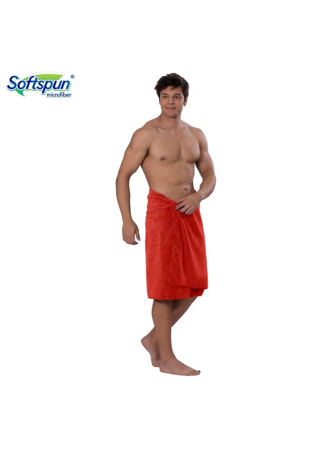 SOFTSPUN Microfiber Hair & Face Care Bath Towel 1 pc 60x120cm Red Ultra Absorbent Super Soft & Comfortable Quick Drying for Men & Women Daily Use Pack of 1 Extra Large Size Unisex. - Image 5