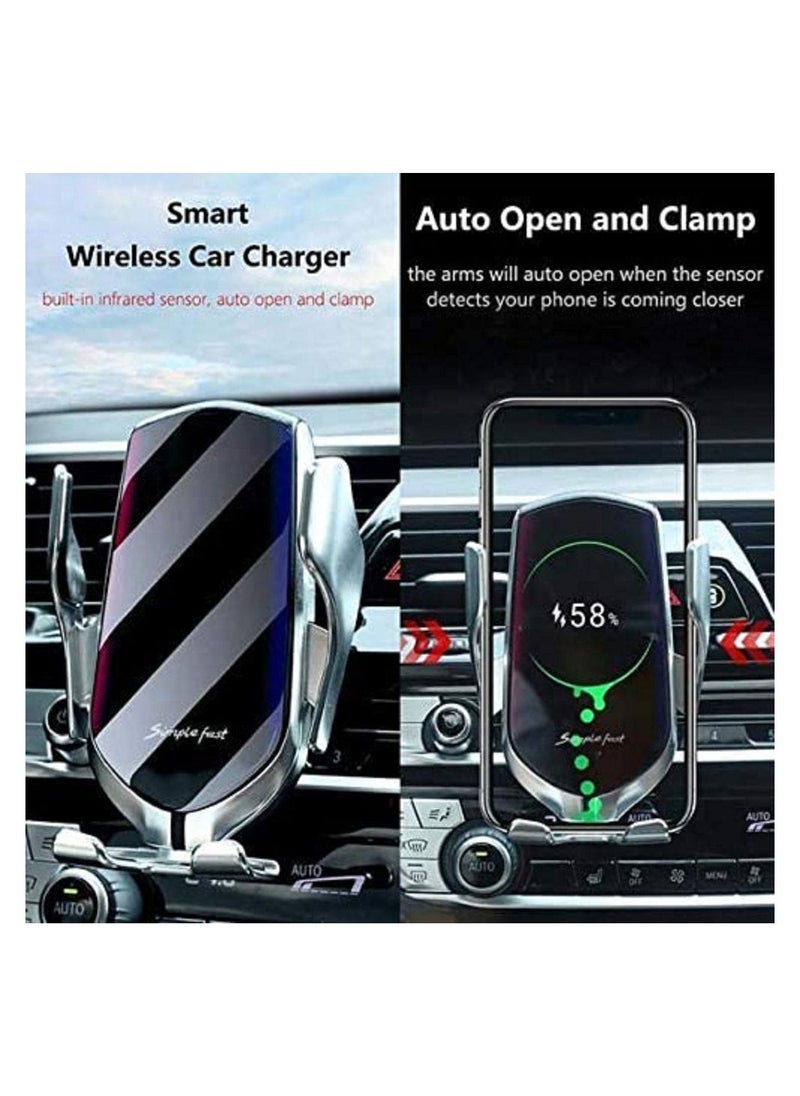 Generic - R2 Smart Sensor Wireless Charger, Smart Sensor Wireless Car Charger Mount New Model R2, Fast Charging, New Car Mount R2 Wireless Charger Car Bracket Infrared Smart Sensor Charger for Android/iPhone - Image 1