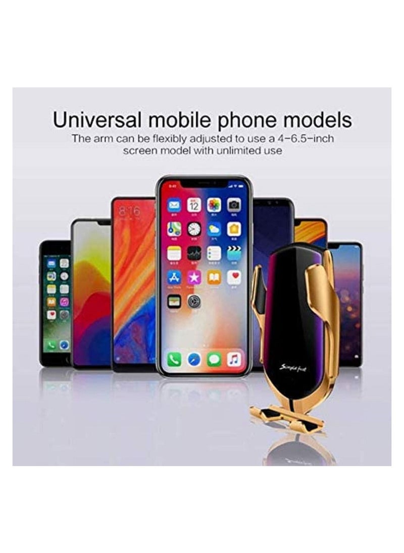 Generic - R2 Smart Sensor Wireless Charger, Smart Sensor Wireless Car Charger Mount New Model R2, Fast Charging, New Car Mount R2 Wireless Charger Car Bracket Infrared Smart Sensor Charger for Android/iPhone - Image 1