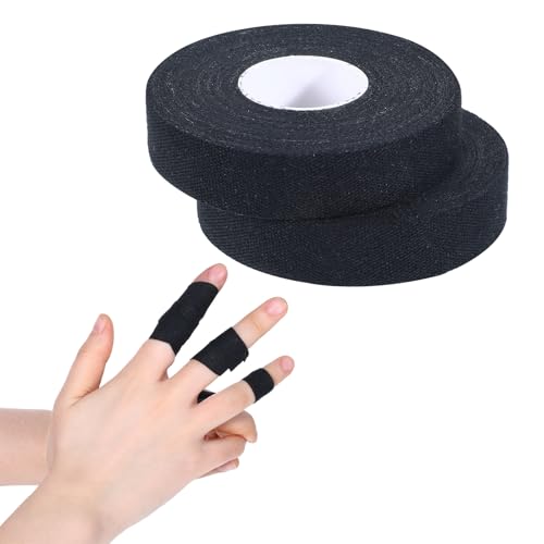 Aiyorse 2 Rolls Finger Tape, Extra Strong Adhesive 0.6-Inch x 32-feet Athletic Tape for Fingers, Hands, & Toes, Rock Climbing Tape, Skin-Friendly Sports Tape for Outdoor Sports Climbing Football (Black) - Image 1