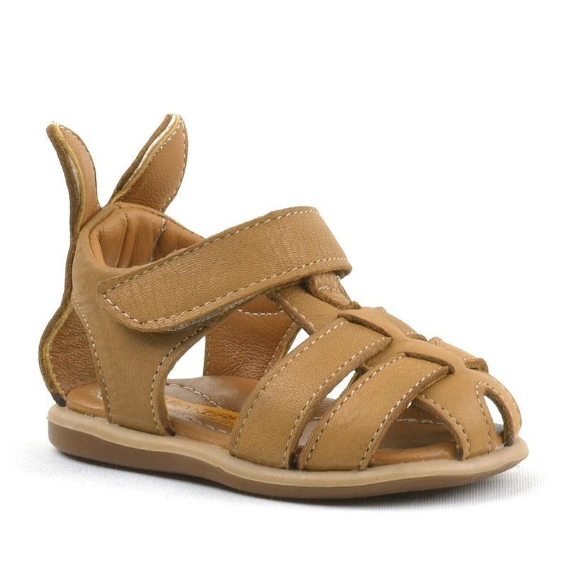 Rakerplus Raker Plus Genuine Cowhide Leather Children's Sandals with Velcro Strap - Image 1