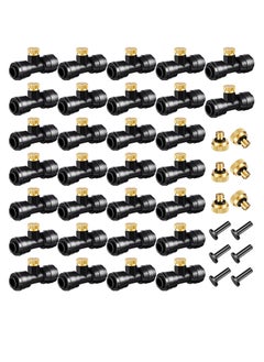 Y&D Misting Nozzles, Kit Include Water Nozzle Tees Thread 1/4 Inch and Brass Orifice with Black Plug for Outdoor Spray Cooling System (72 Pieces in Total)  - Image 1