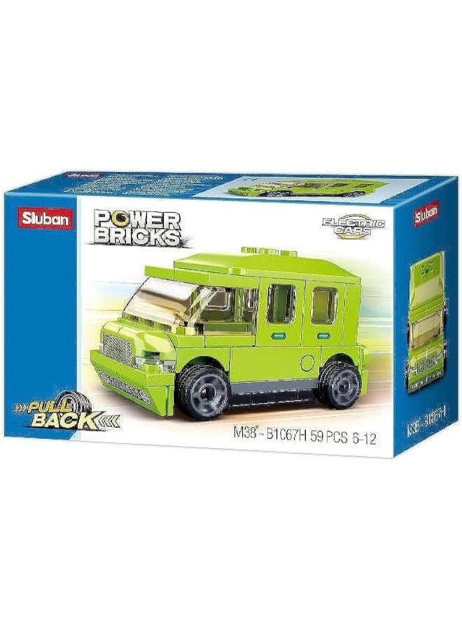 Sluban Power Bricks Series - Green Electric Vehicle Building Blocks 59PCS - Image 2
