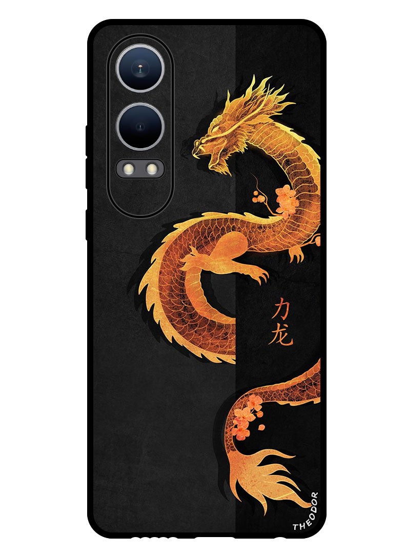 Theodor Protective Case Anti Scratch Shock Proof Bumper Cover For Oppo K12x (China) Dragon Art - Image 1