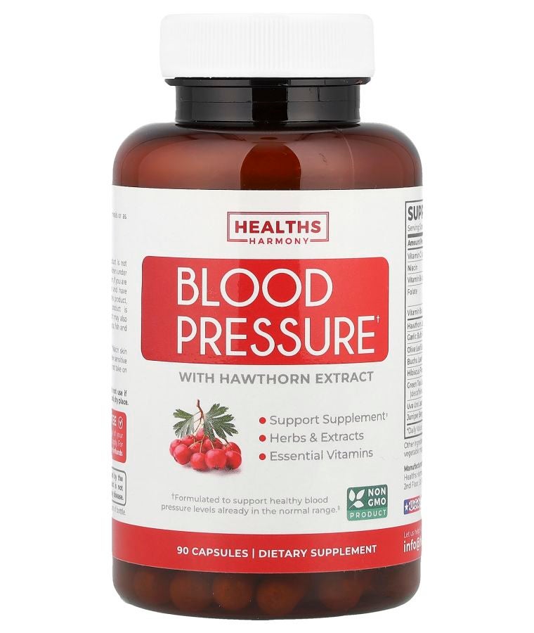 Healths Harmony Blood Pressure with Hawthorn Extract 90 Capsules
