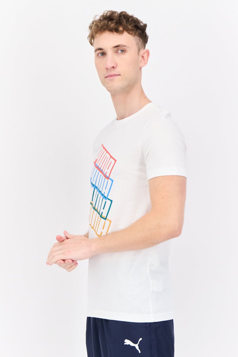 PUMA Men Slim Fit Short Sleeves Outdoor T-Shirt, White - Image 4